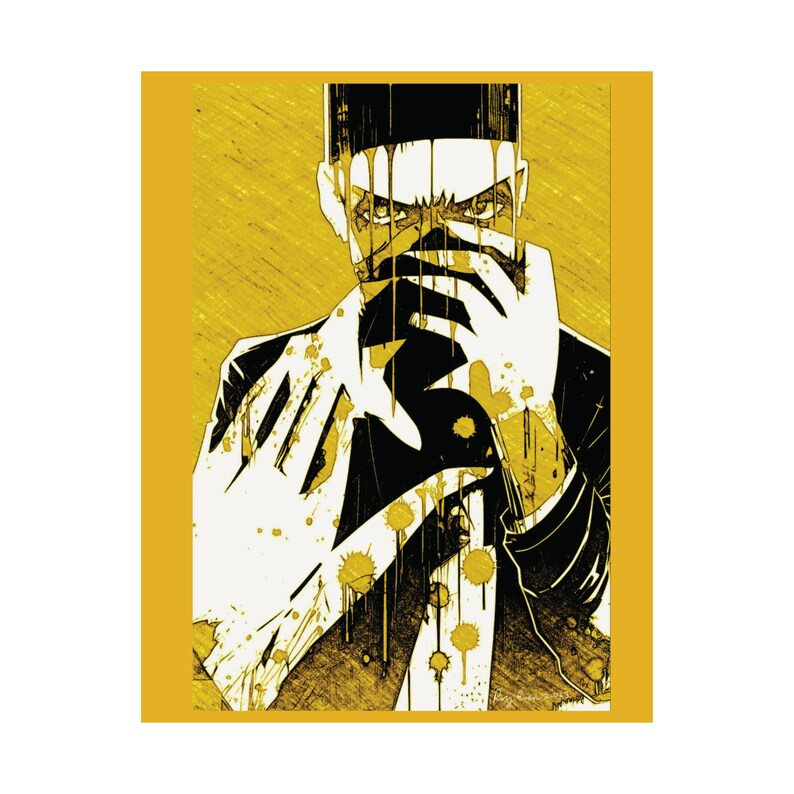 Fine Art Posters 11"x14" -"Chanting Priest" - Print of Original Artwork - Wall Decor - - Free Shipping - Office Decor image 1