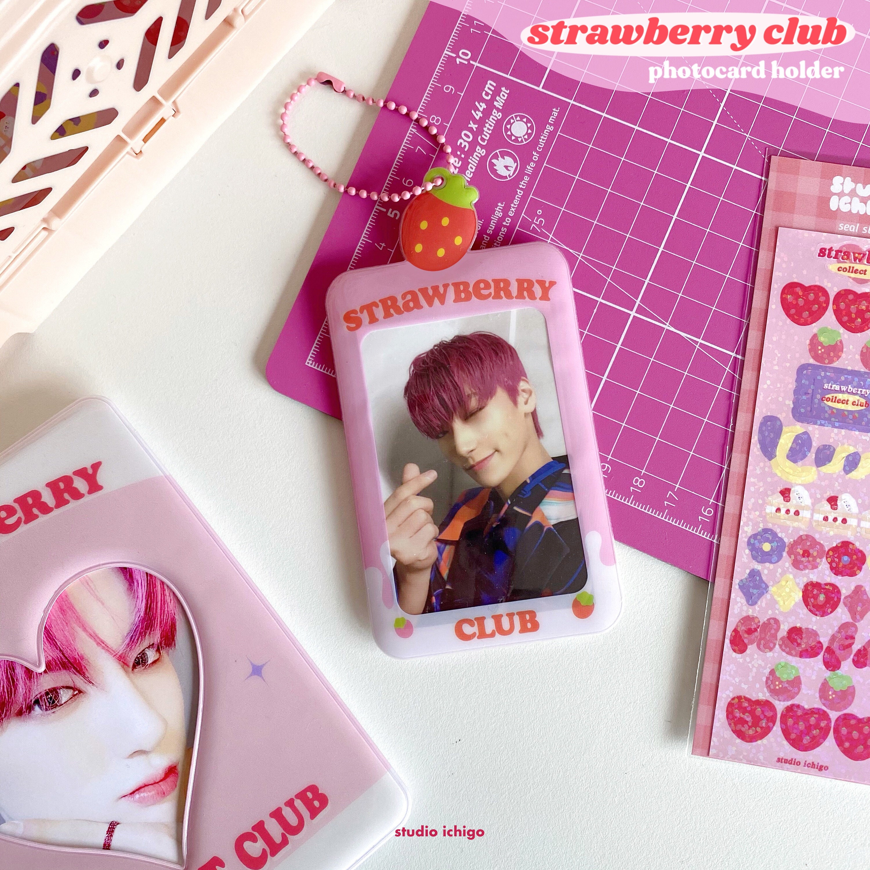 Strawberry Club Photocard Holder - Etsy