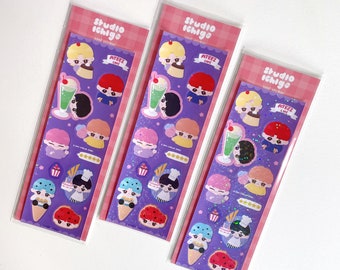ATEEZ Café Glitter Seal Sticker Sheet