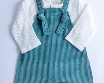 Teal DYLAN Corduroy Dungarees, baby & childrens unisex trousers