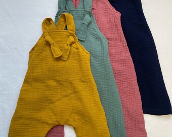 FRANKIE Kids / Girls / Boys Knotted Cross-back Dungarees / Overalls