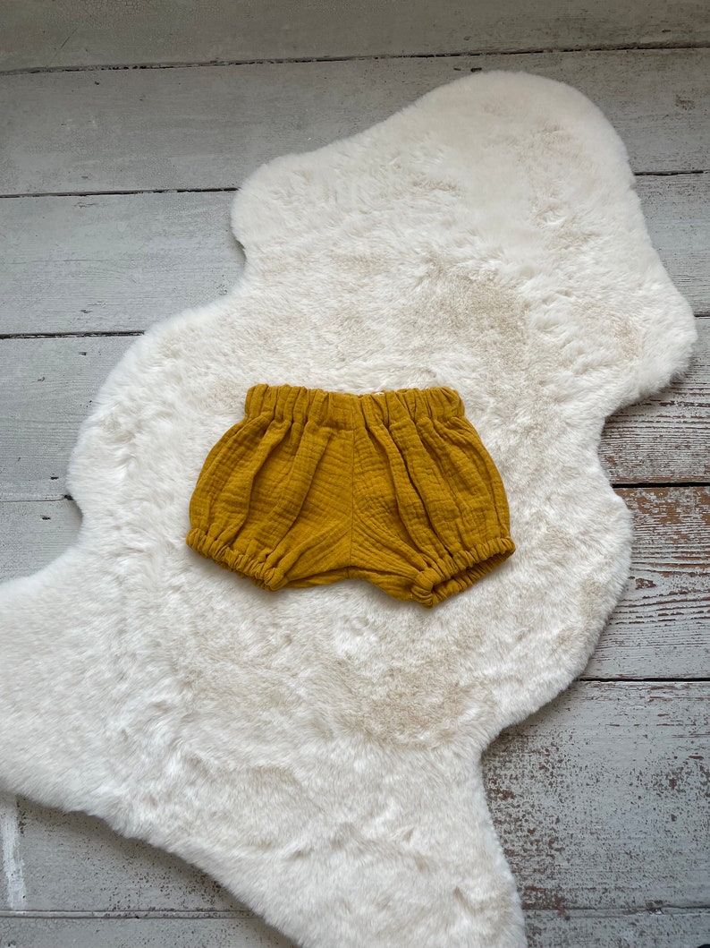 BOBBY Girls/Boys muslin baby bloomers Yellow