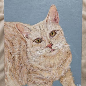 Custom pet portrait 8x10 | 11&quot;x14&quot; | Made to order | acrylic on canvas | personalized pet gift from photo | Ready to hang