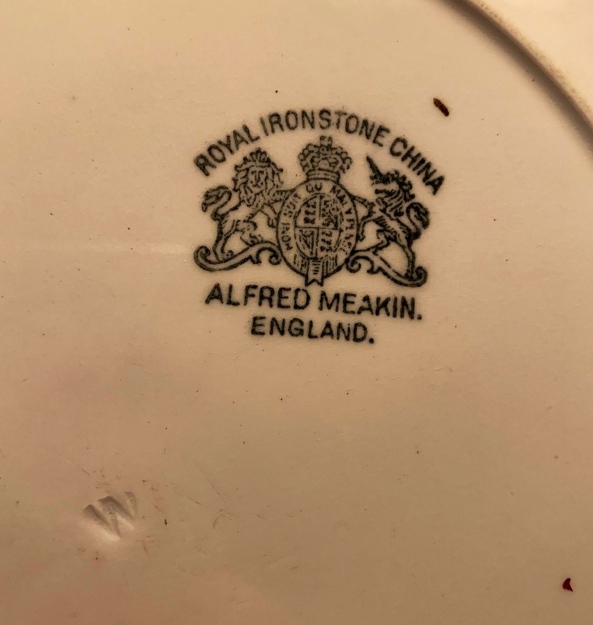 Four Fabulous Alfred Meakin Tea Lead Ironstone Plates Etsy