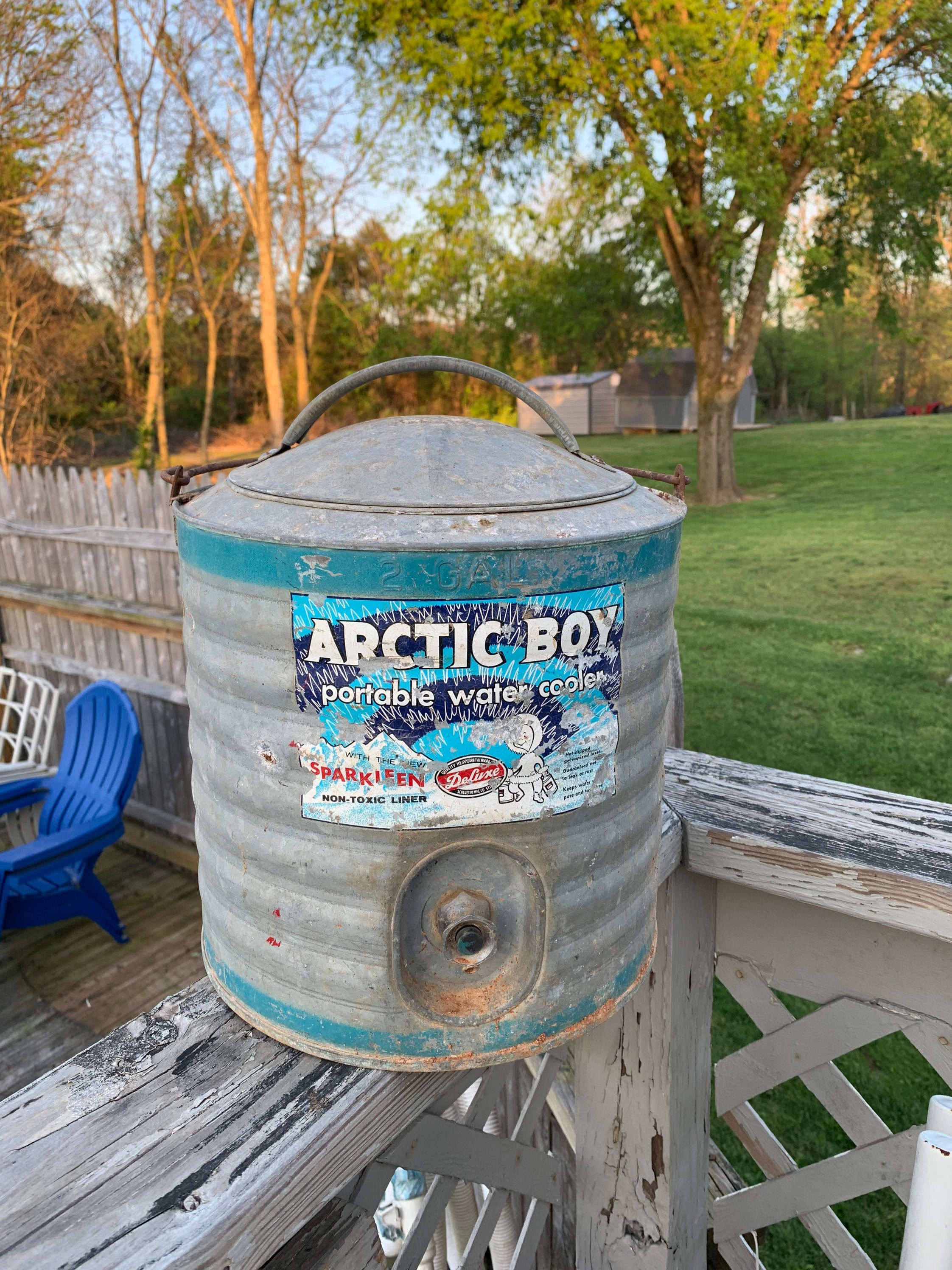Very Hard to Find Old Arctic Boy Portable Water Cooler Old Style Steampunk Your Outdoor Decor Etsy