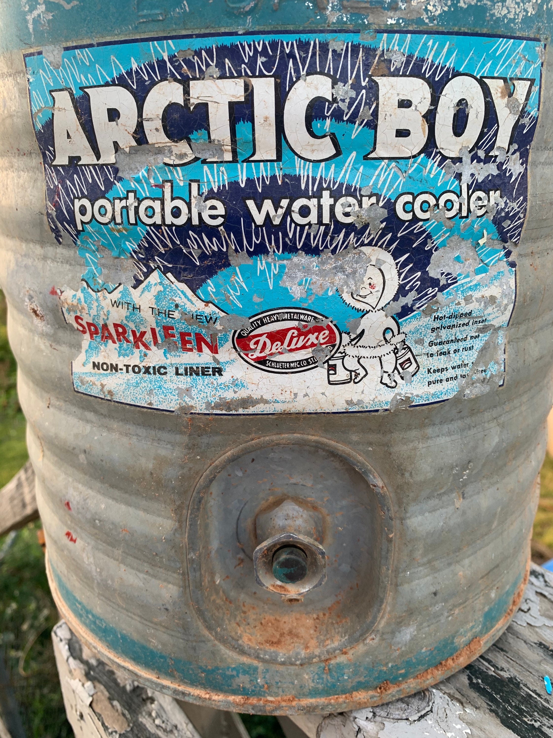 Very Hard to Find Old Arctic Boy Portable Water Cooler Old Style Steampunk Your Outdoor Decor Etsy