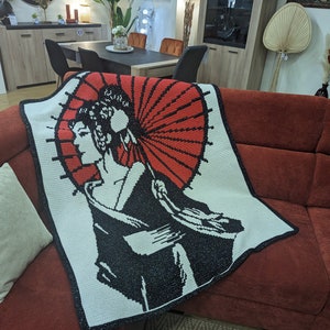 Geisha-Mosaik-Häkeldeckenmuster
