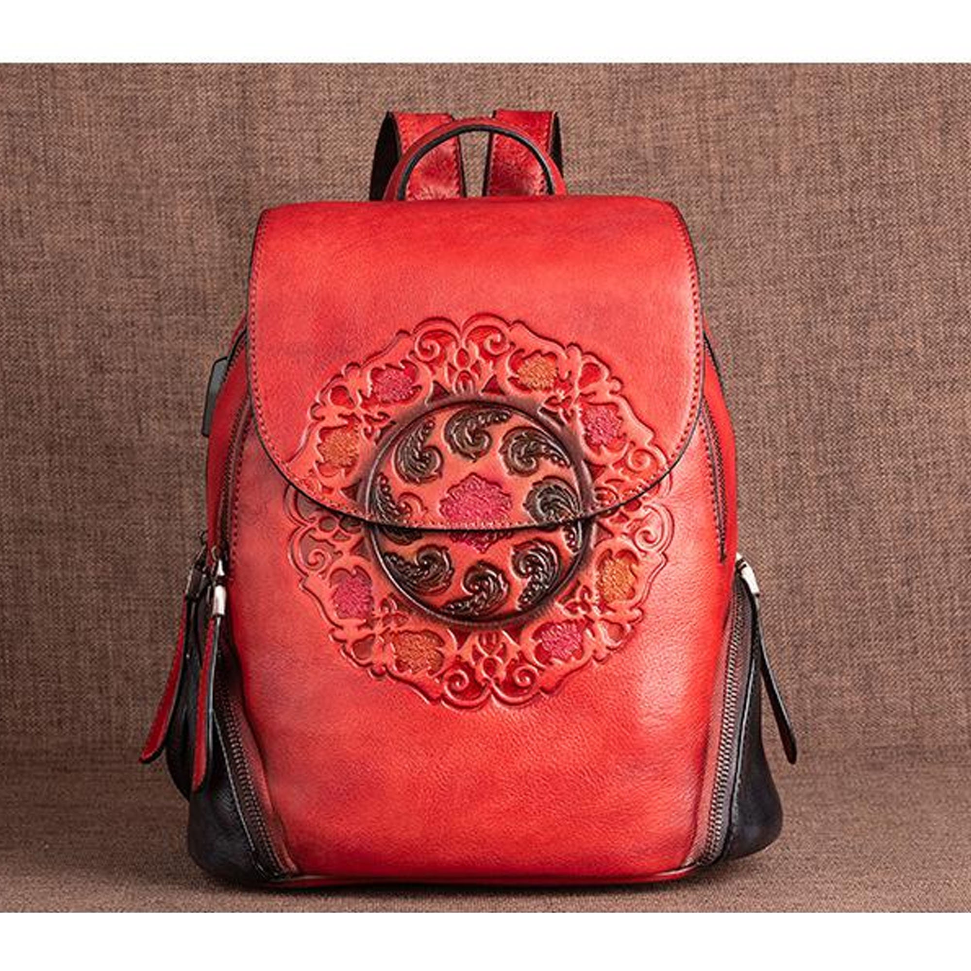 RUZIQ Women Backpack Purse Anti Theft PU Leather Waterproof Rucksack Lightweight School Travel Shoulder Bag 