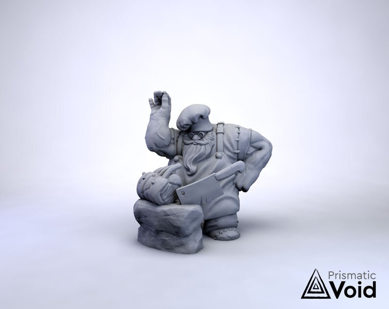 Dwarf Butcher Miniature for Dungeons & Dragons Tabletop RPG - Etsy