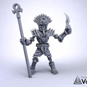 Egyptian Mummy / Undead Pharaoh / Exotic Skeleton - miniature for Dungeons & Dragons, tabletop RPG 5E