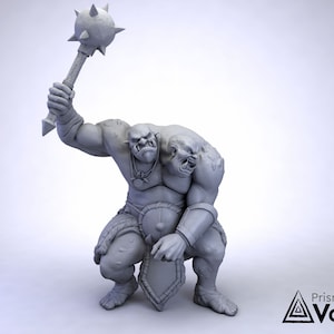 Ettin / Two-headed Giant - miniature for Dungeons & Dragons, tabletop RPG 5E