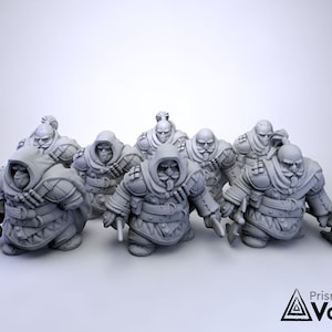 Dwarf Rogues - miniatures for Dungeons & Dragons, tabletop RPG, Kings of War or Frostgrave