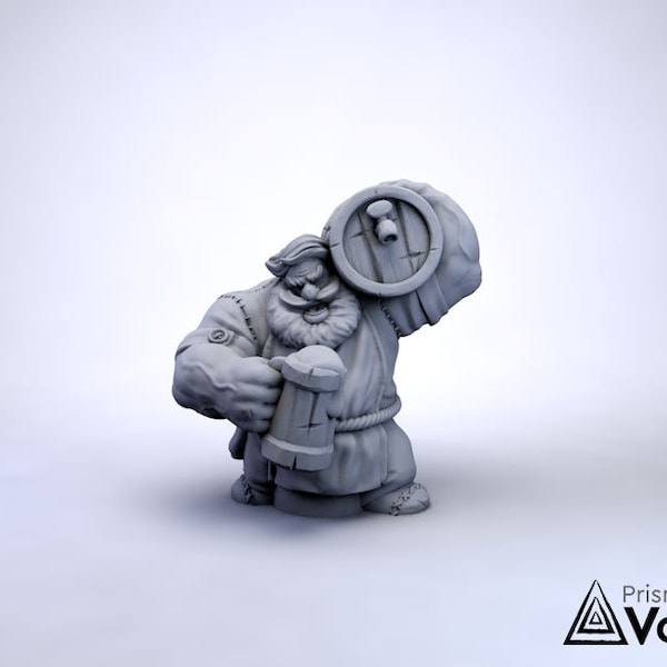 Dwarf Innkeeper - miniature for Dungeons & Dragons, tabletop RPG