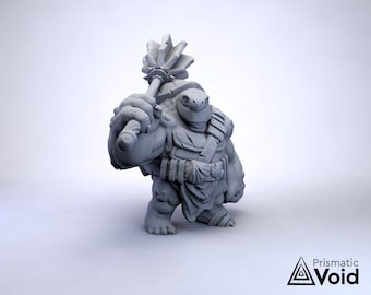 Tortle Peacekeeper Cleric - miniature for Dungeons & Dragons, tabletop RPG