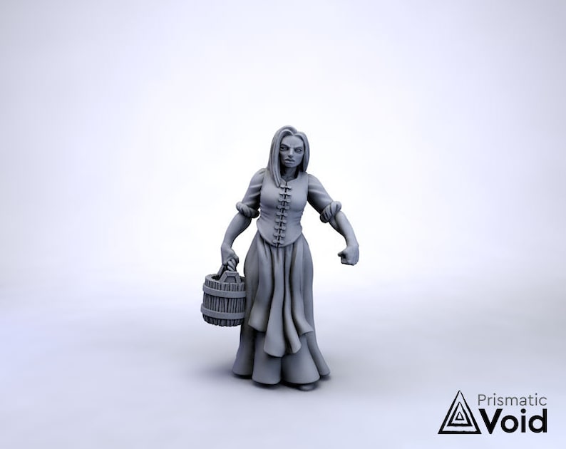 Commoners / Villagers miniatures for Dungeons & Dragons, tabletop RPG, Kings of War Villager 2