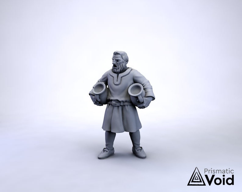 Commoners / Villagers miniatures for Dungeons & Dragons, tabletop RPG, Kings of War Villager 5