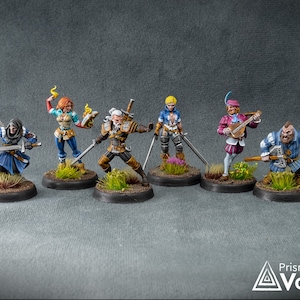 Adventurers Party / Heroes vol. 11 - Rogue, Sorcerer, Monster Hunter, Duelist, Bard, Fighter - miniatures for D&D, Witcher, tabletop RPG