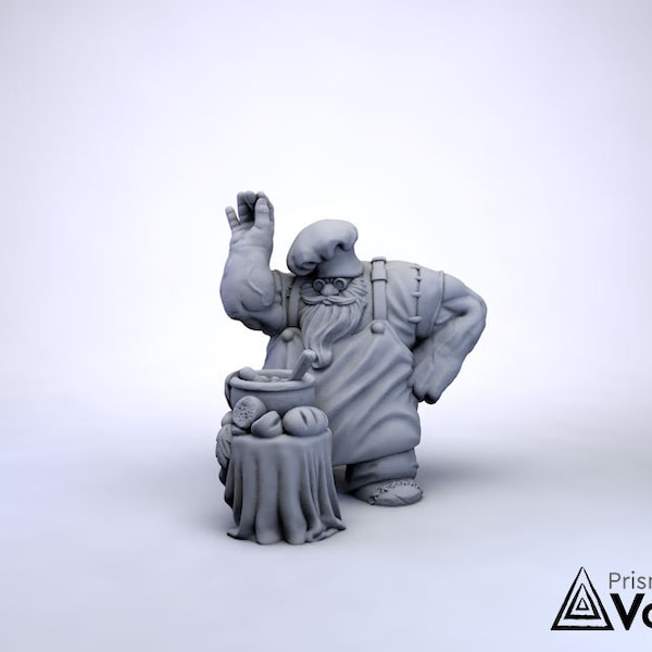 Dwarf Chef - miniature pour Donjons & Dragons, RPG sur table