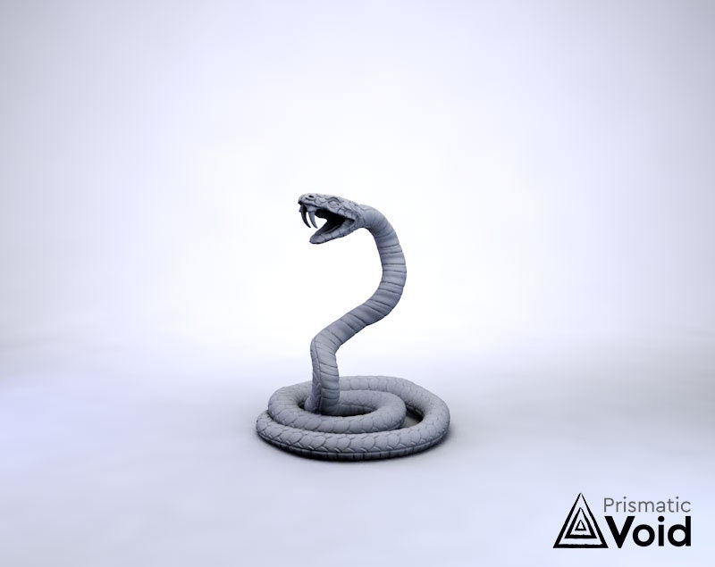 Giant Snake Serpent | Premium 3D Printed Tabletop Miniatures 28mm to 100mm  | dnd 20835