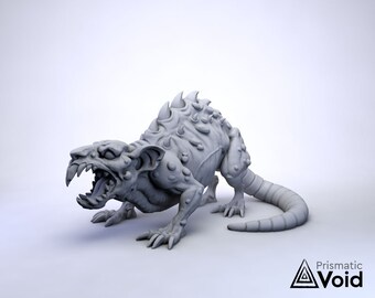 Giant Dire Rat (variant maten) - miniatuur voor Dungeons & Dragons, tafelblad RPG