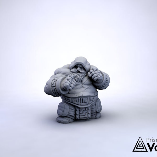 Dwarf Monk - miniature for Dungeons & Dragons, tabletop RPG