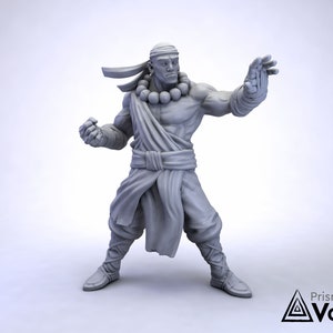 Human Monk / Unarmed Warrior - miniature for Dungeons & Dragons, tabletop RPG, Kings of War or Frostgrave