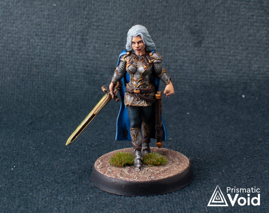 Female Fighter / Eldritch Knight Miniature for Dungeons & Dragons ...
