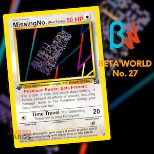 Carta personalizada de la colección Beta World de Pokémon Forma Rood (No. faltante)