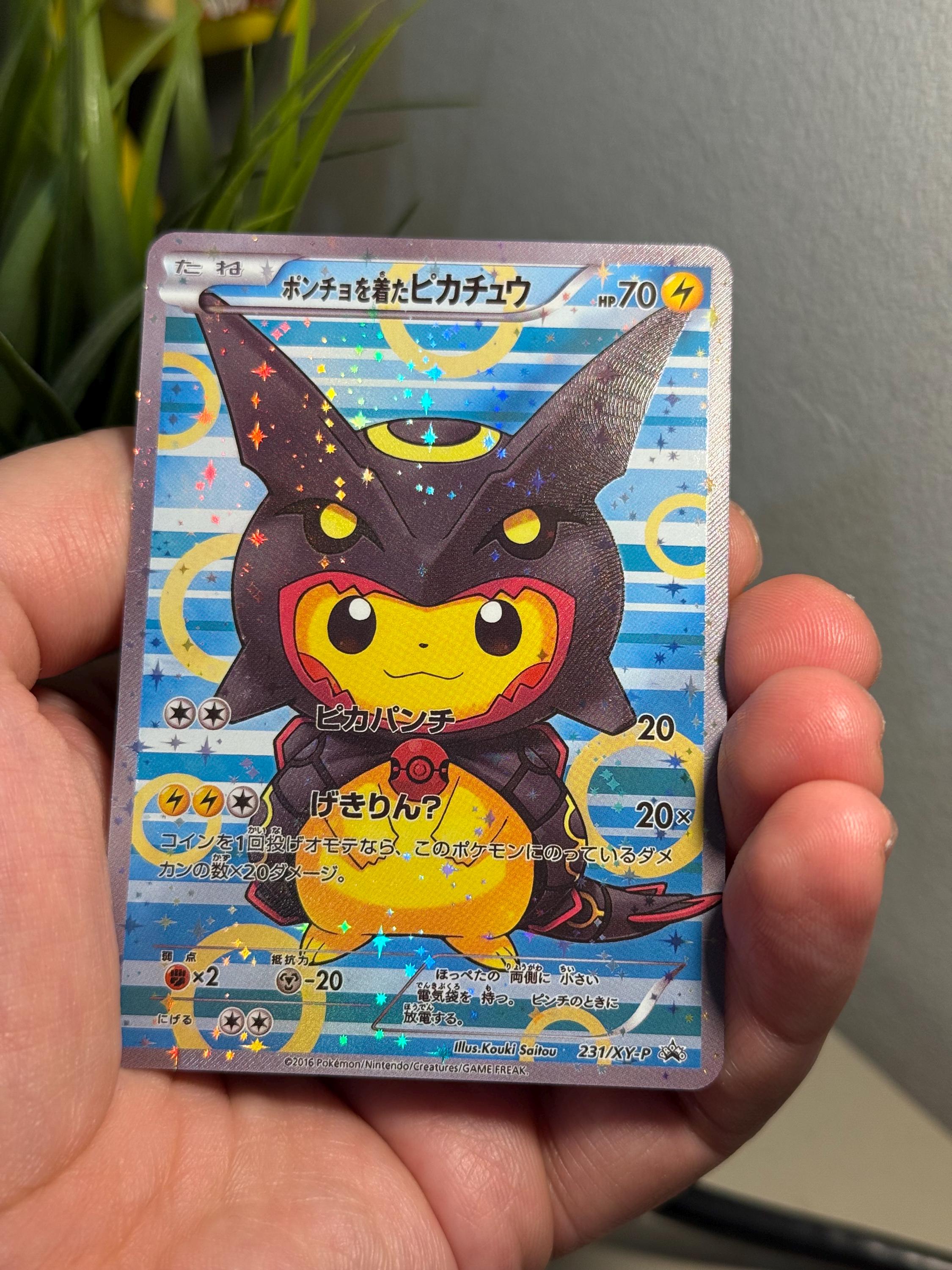 Poncho Pikachu Shining Rayquaza Cosplay HOLO - Aangepaste Kaart