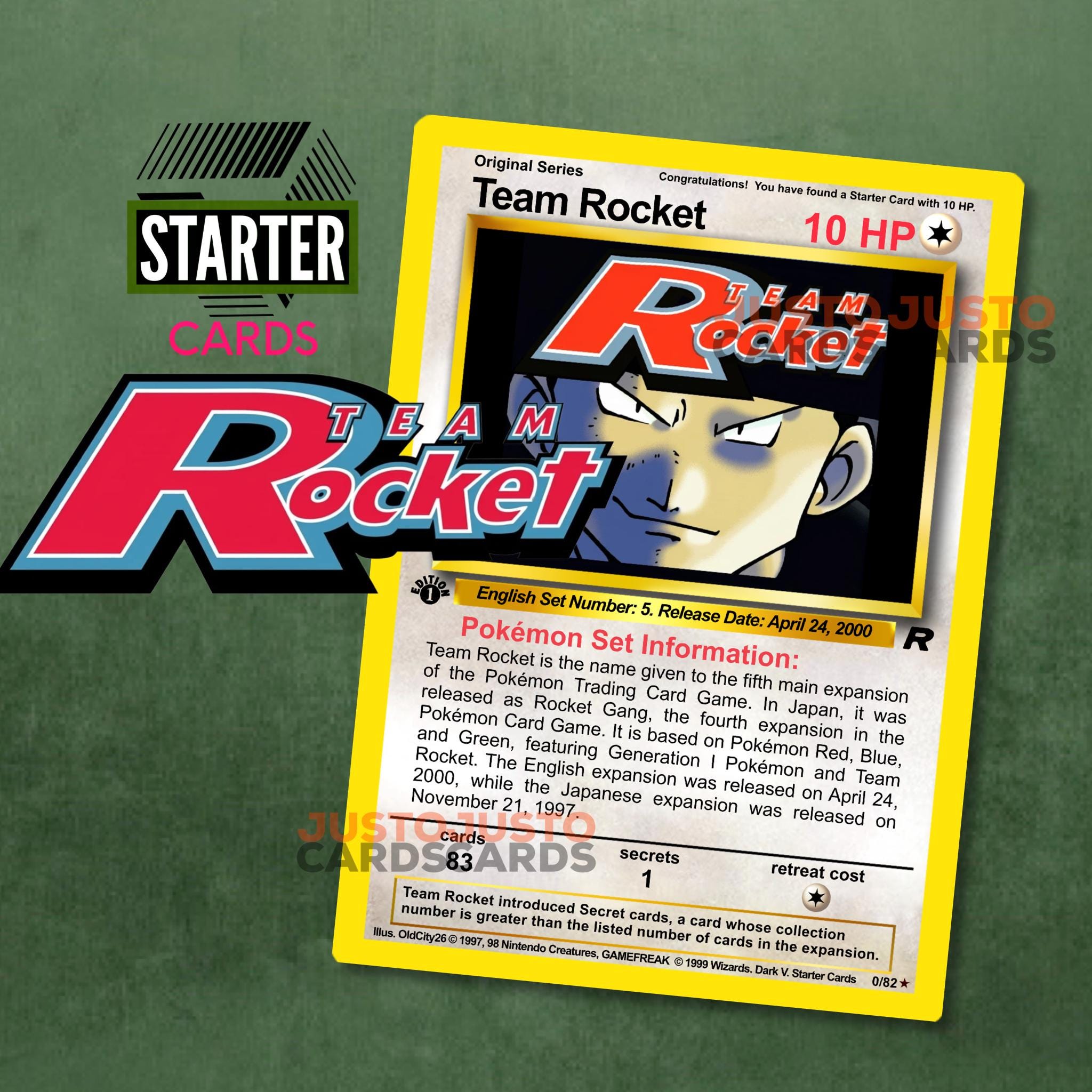 NEW UPDATE Pokemon Team Rocket Startkaart - Aangepaste Kaart