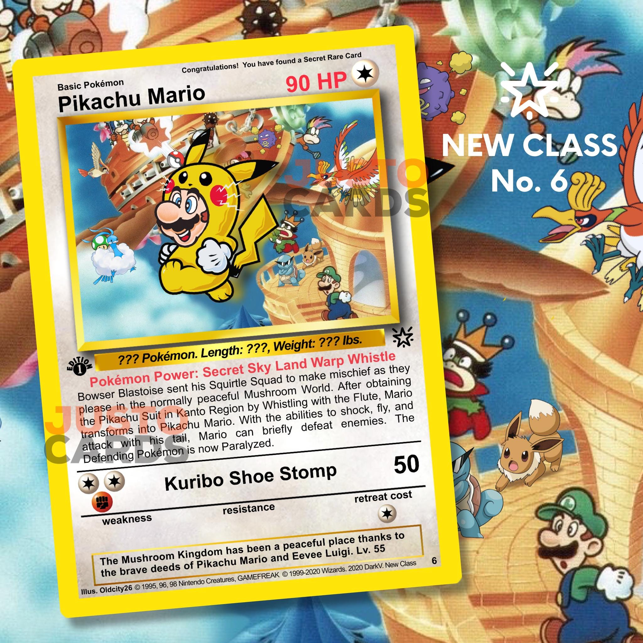 その他 MARIOPIKACHU CARDGAME Custom-made Mario Pikachu Card - Etsy