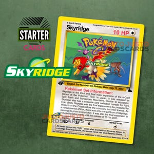 Skyridge e-Reader Set Pokemon Card Aangepaste promoción inicial