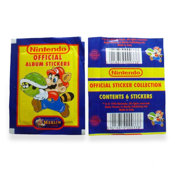 Nintendo Vintage 1992 Official Album Stickers Super Mario