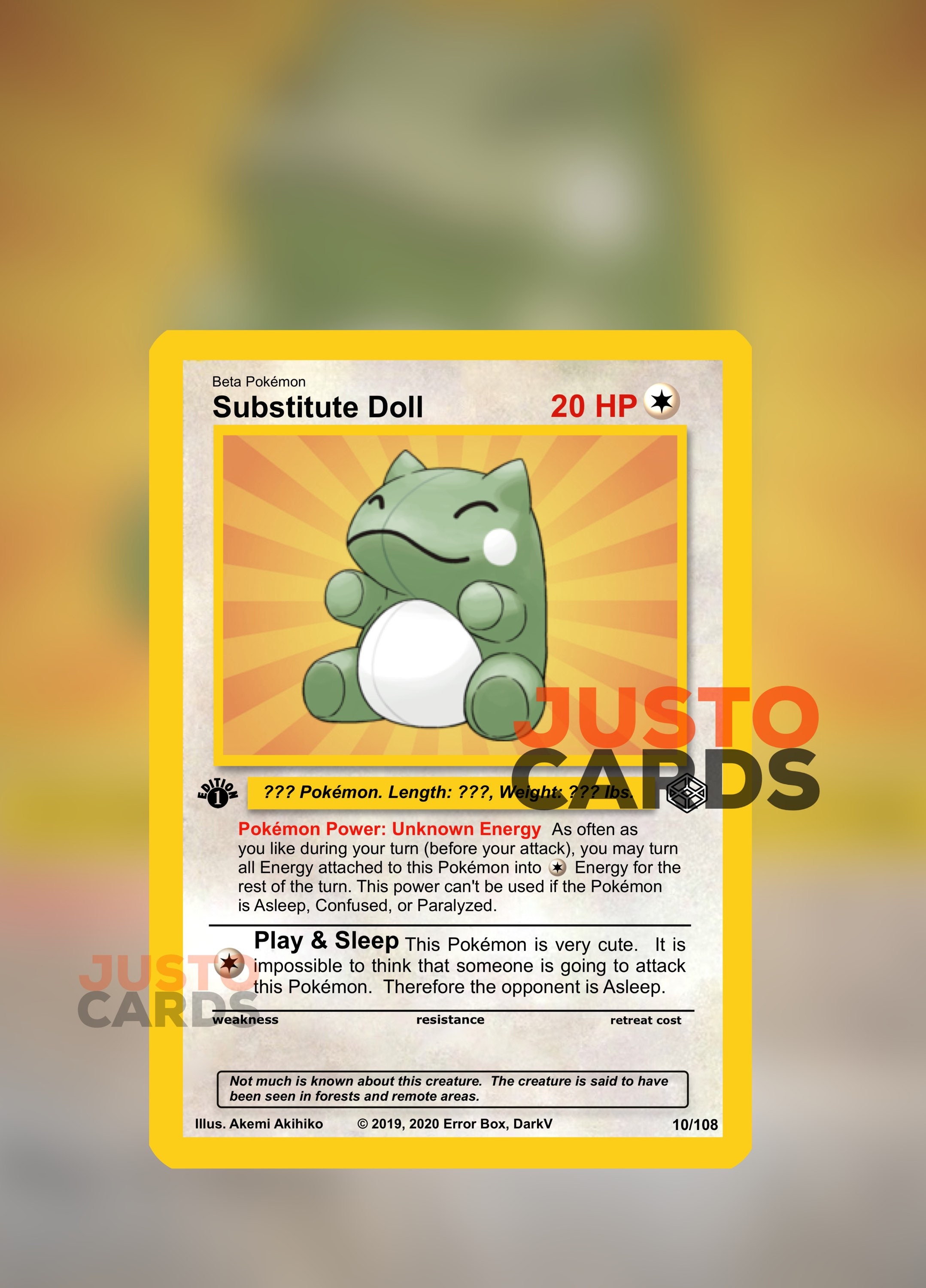 Pokemon substitute sale doll