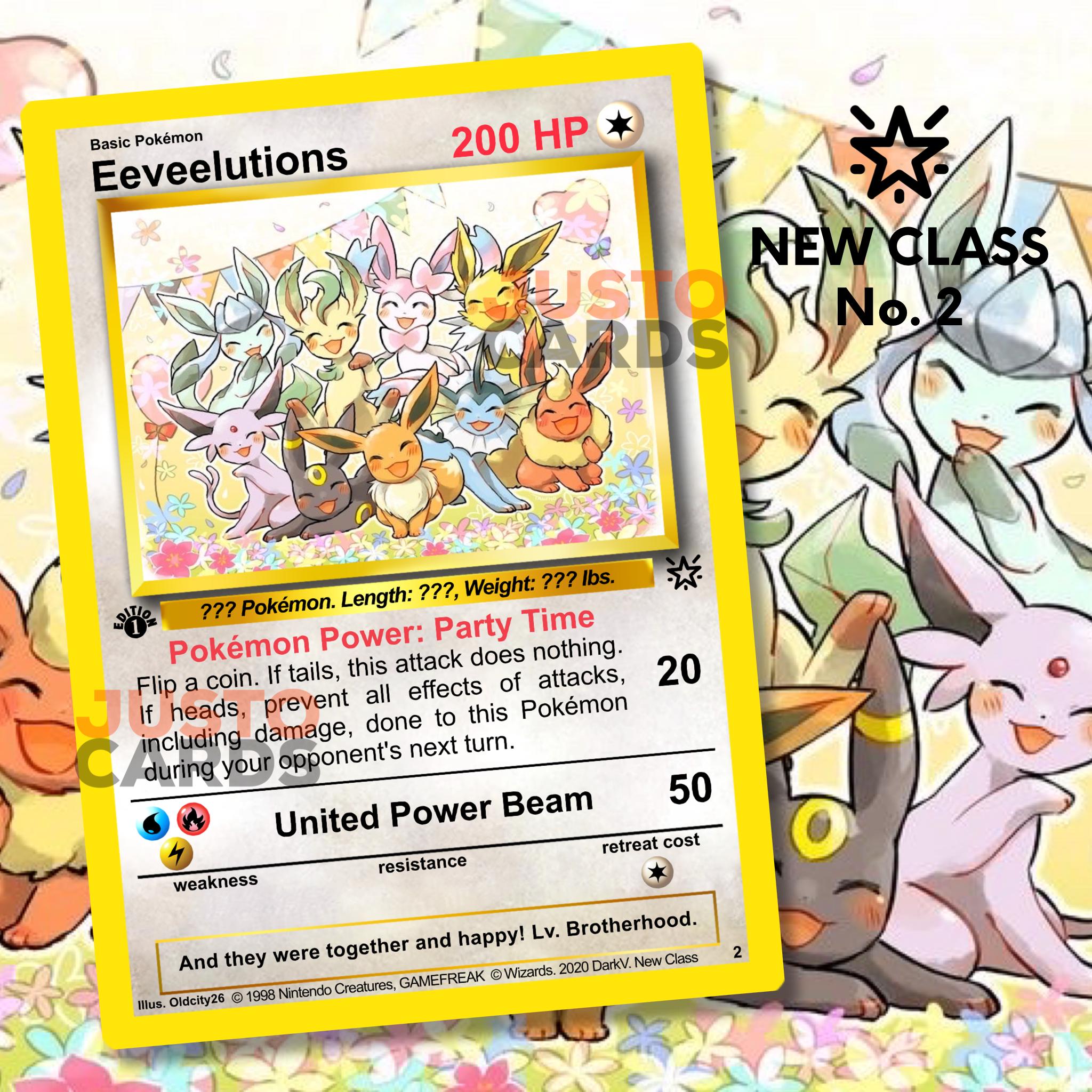 イーブイ進化系パーティータイム ヴィンテージポケモンカードアート