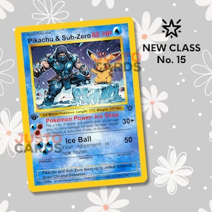 Pikachu y Sub-Zero - Nueva clase - Carta Pokémon (carta Pokémon personalizada)