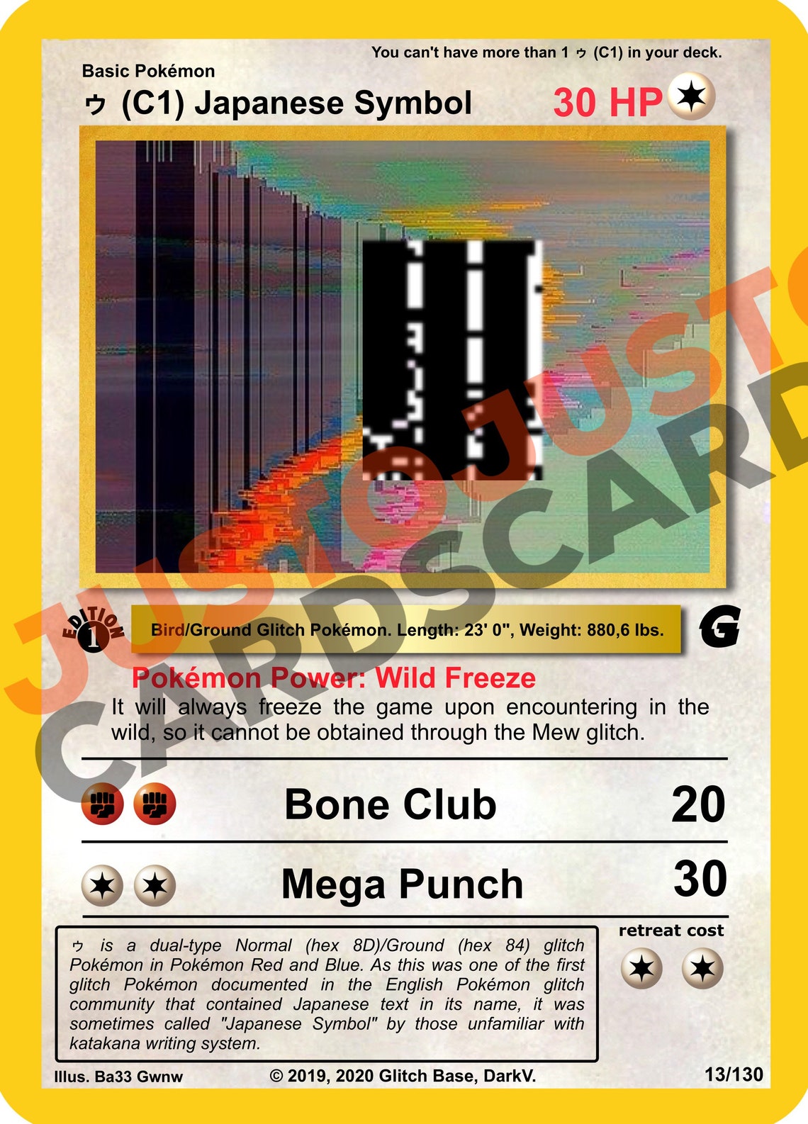 GLITCH POKÉMON Glitch Base set 5 Cards 11/130 15/130 Gotta Etsy
