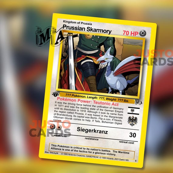 Pruisische Skarmory Pokemon Card - Maritime Alliances Set Custom Card -  Etsy Canada