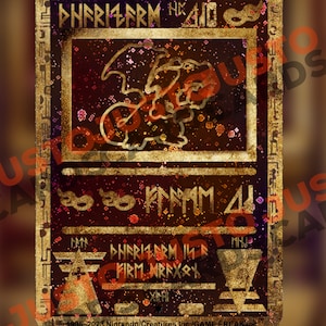Carte Pokémon personnalisée Dracaufeu ancien