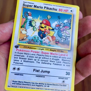 Super Mario Pikachu WotC Klassieke Aangepaste Stijl Pokemon Kaart
