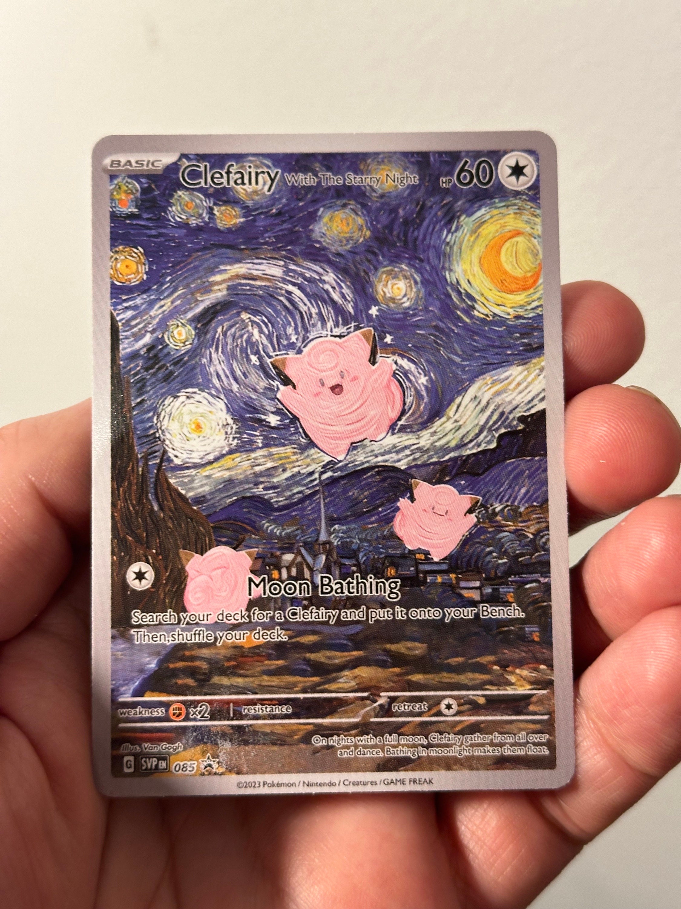 Pokémon card Starlight Night 18cardset Clefairy With the Starry Night Custom Pokemon Card - Etsy