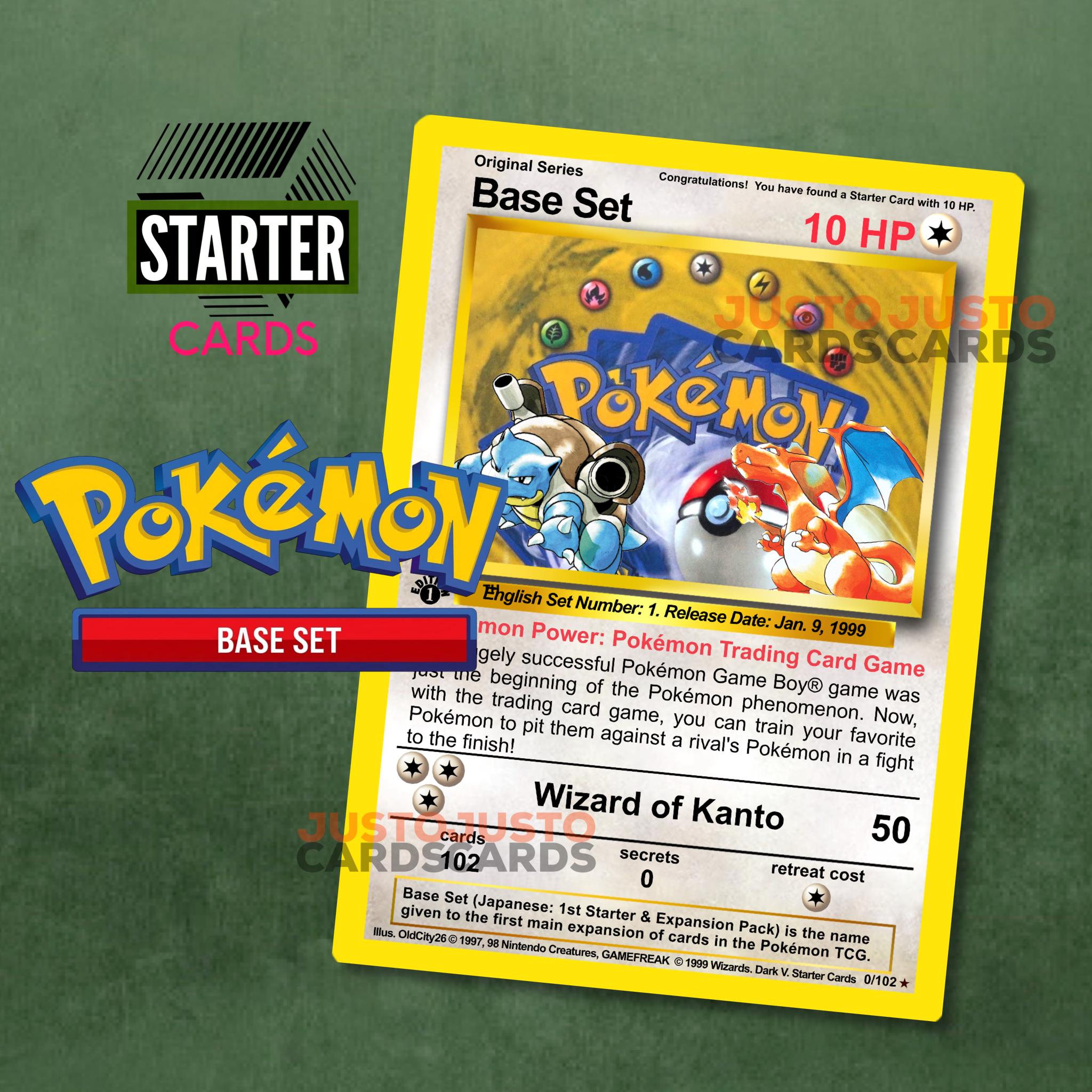 Basisset 0/102 Startkaart Aangepaste Pokemonkaart - Etsy Norway