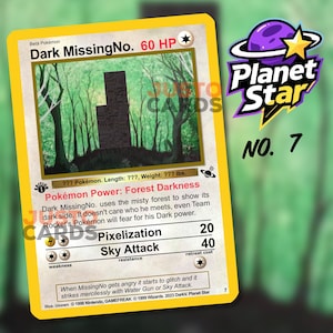 Donkere ontbreekt Planeetster nr. 7 - Impresionante tarjeta personalizada encontrada en el hoofdrol de gekke Dark MissingNo.