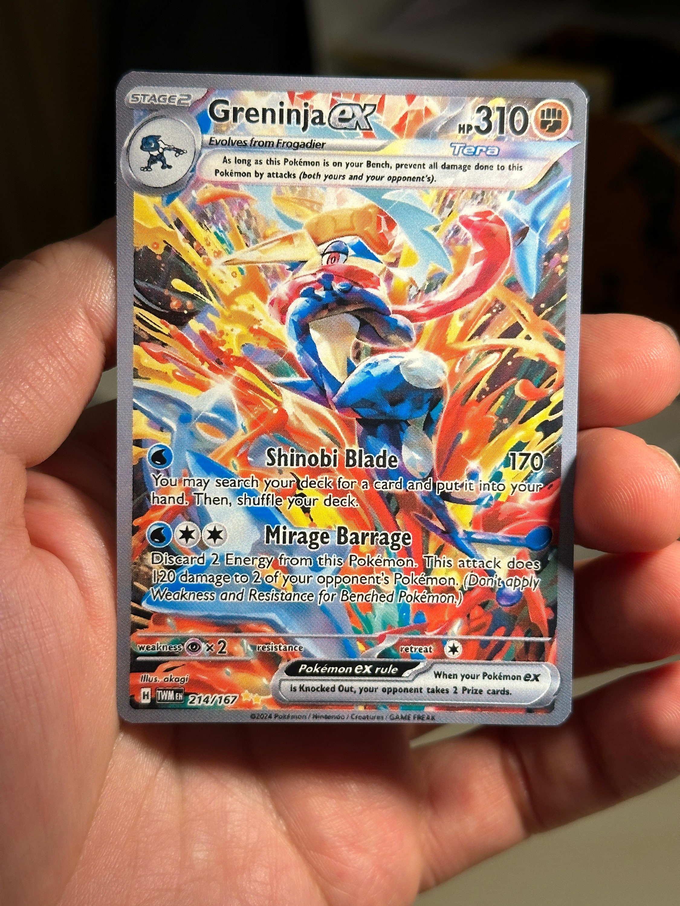 Greninja Ex 214/167 Proxy Non Holo Pokemon Card - Etsy Greninja Ex 214/167 Proxy Non Holo Pokemon Card - Etsy