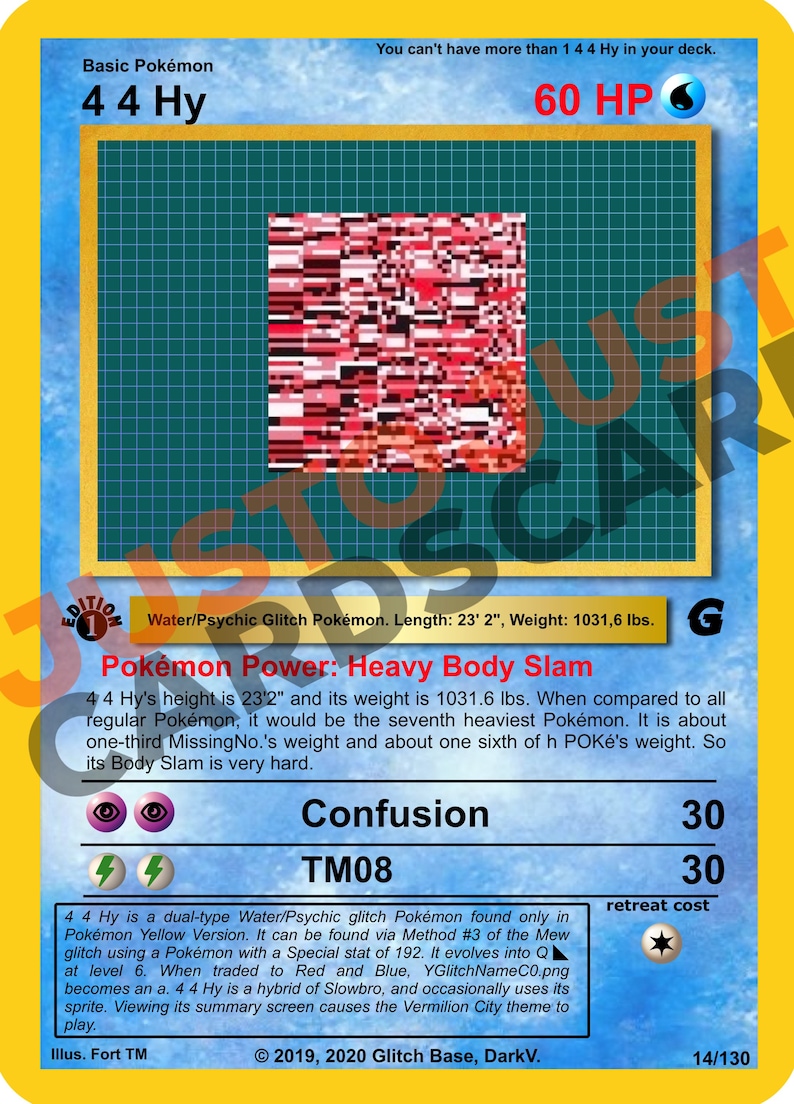GLITCH POKÉMON Glitch Base set 5 Cards 11/130 15/130 Gotta Etsy