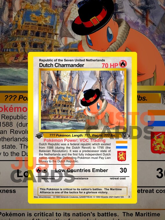 Dutch Charmander Custom Pokemon Card Maritime Alliances Etsy Israel