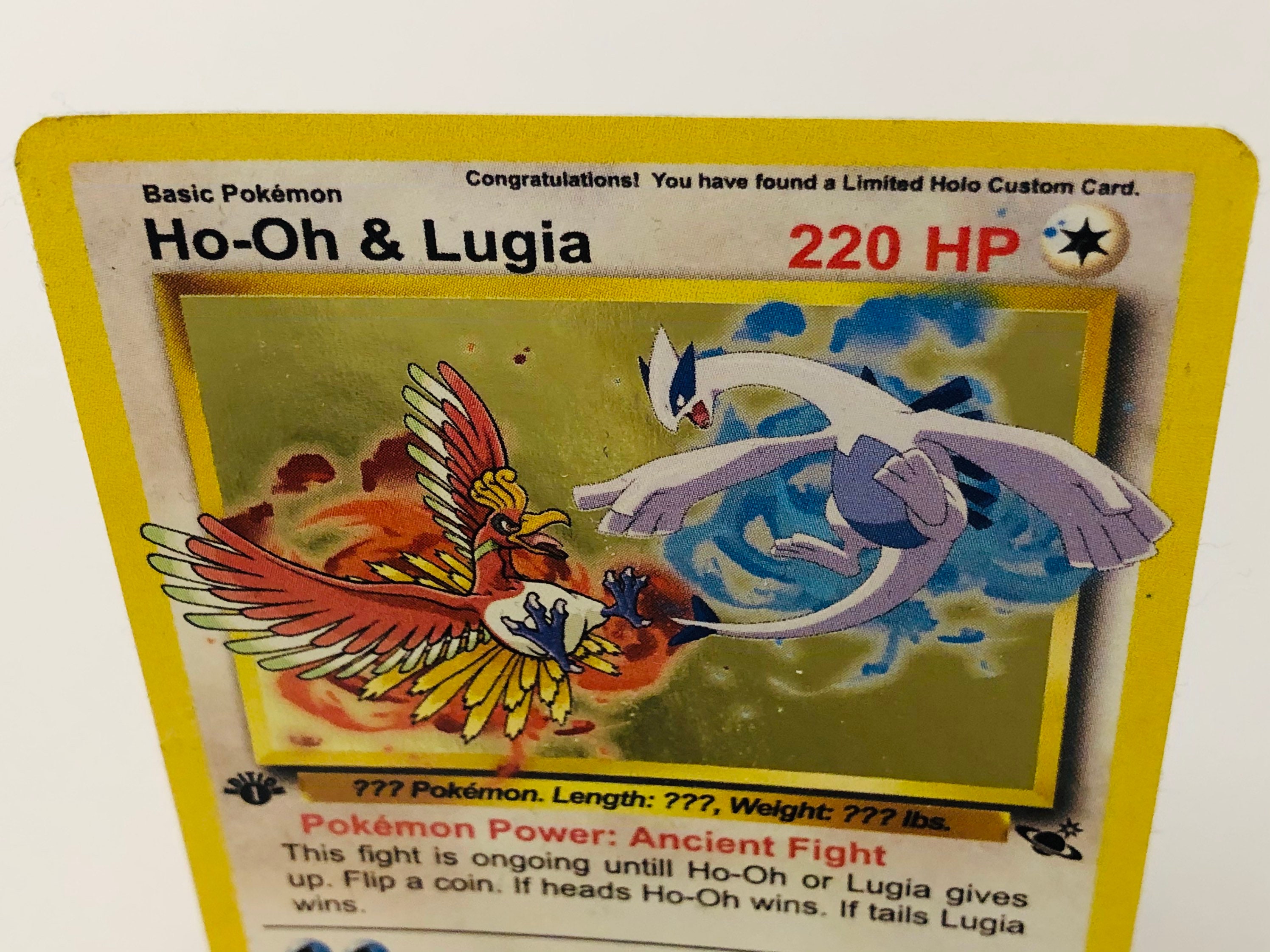 LOW PRICE Ho-oh & Lugia Holo Custom Pokemon Card. Great 