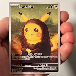 Mona Pika Custom Pokemon Card - Etsy