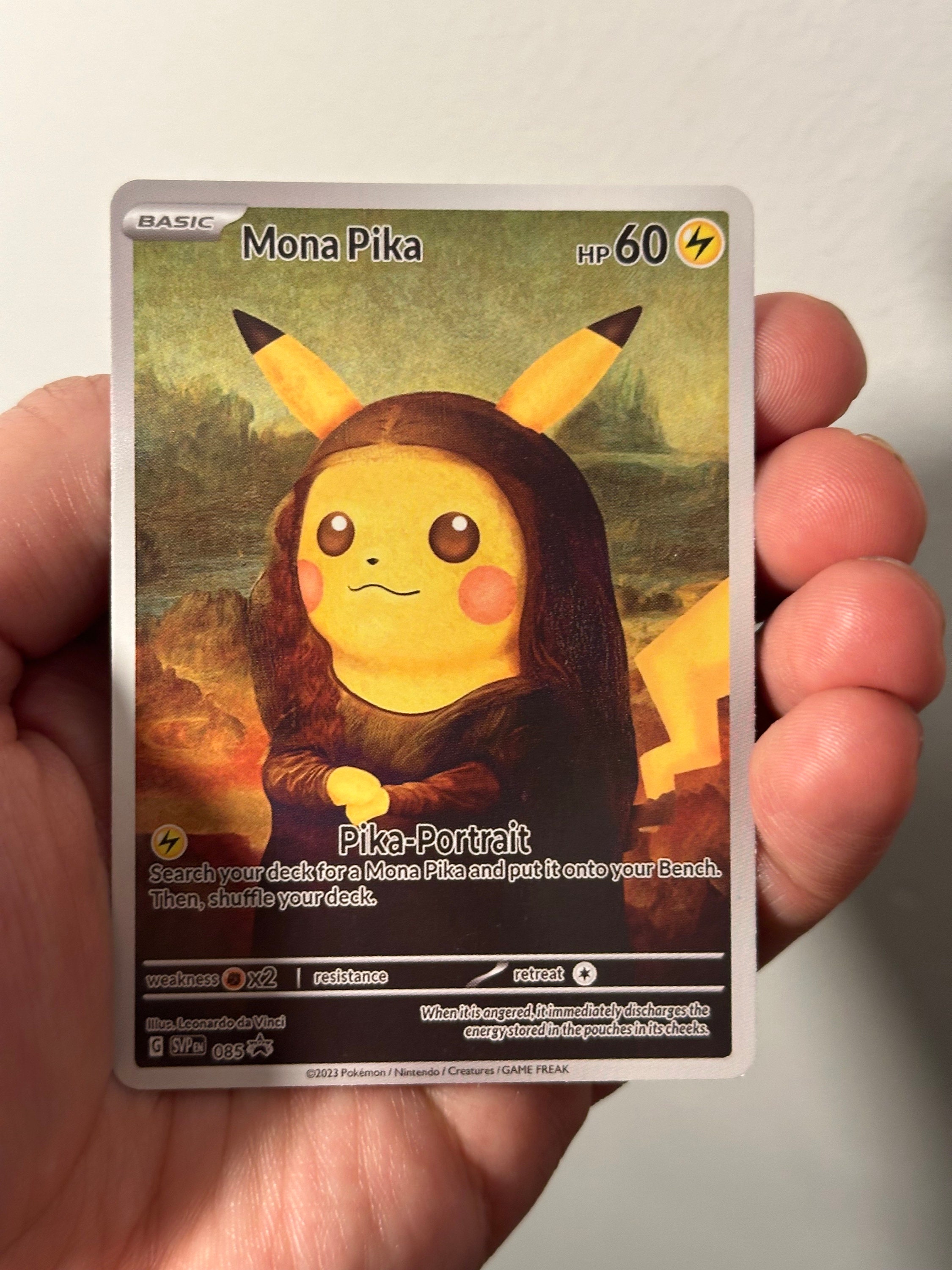 Mona Pika Custom Pokemon Card - Etsy