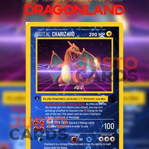 Digitale Charizard Alternatieve Kunst Custom Pokemon Card Dragonland